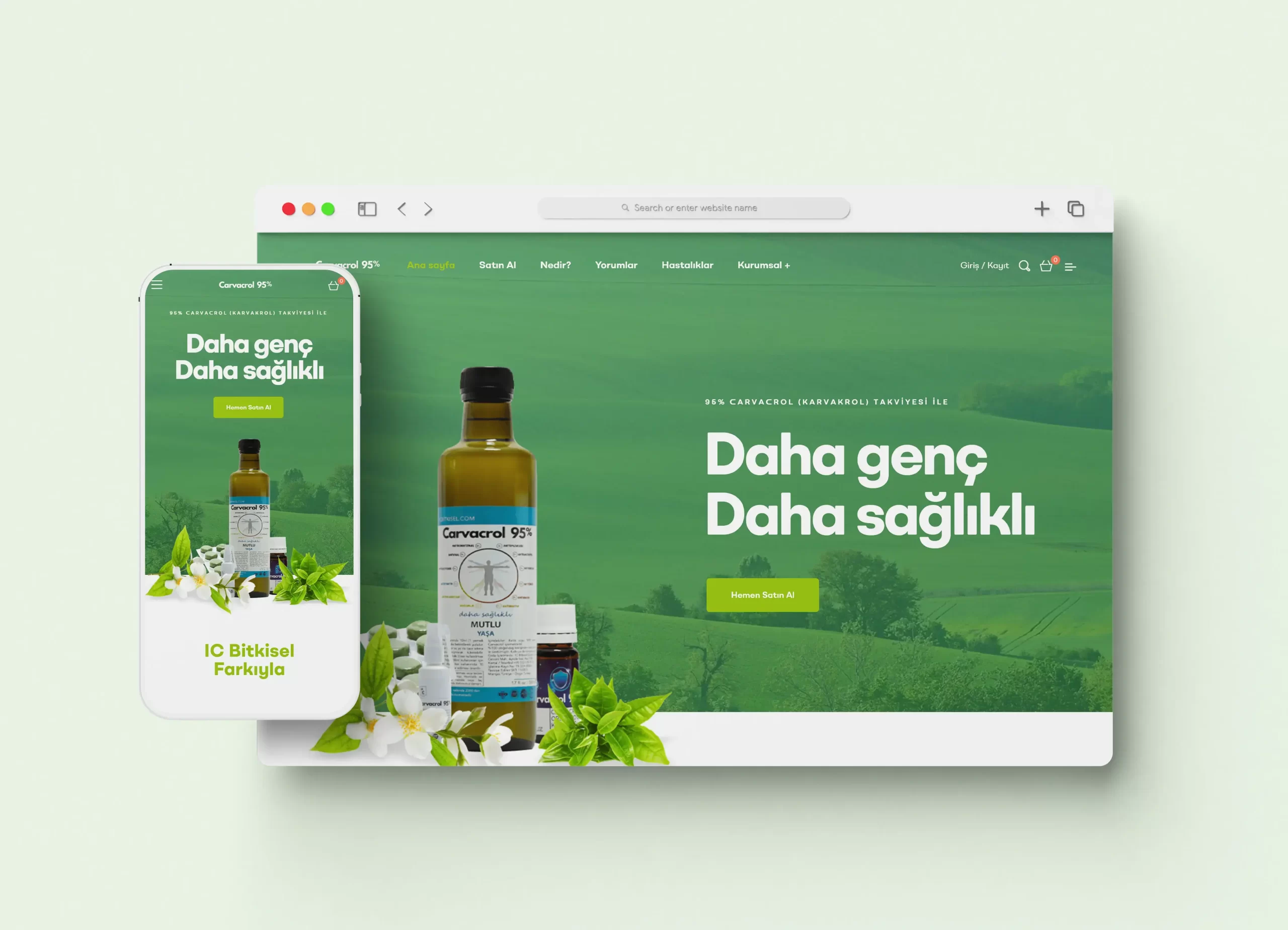 Website tasarımı gerçek iş örneği görseli.
